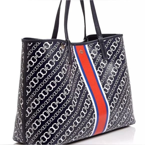 TORY BURCH 💙NAVY💙 GEMINI LINK TOTE BAG 🌟EUC🌟 - Picture 16 of 17
